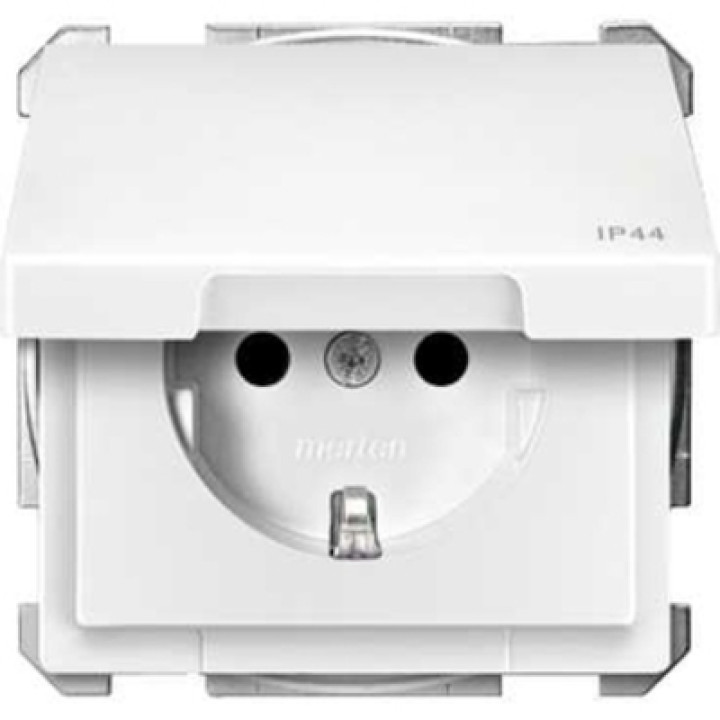 Розетка Merten SCHUKO IP44 з кришкою і заземленням полярно-білий · MERTEN · uk/rozetka-merten-schuko-ip44-s-kryshkoj-i-zazemleniem-polyarno