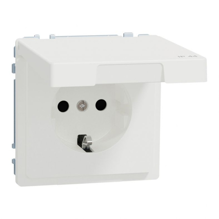 Розетка Merten System M Schuko IP44 з відкидною кришкою матовий білий · MERTEN · uk/rozetka-schuko-ip44-z-vidkidnoyu-krishkoyu-matovij-bilij-syst