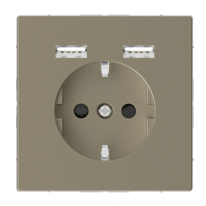Розетка Merten D-Life з заземленням та USB A+A сахара · MERTEN · uk/rozetka-z-zazemlennyam-ta-usb-aa-sahara-d-life
