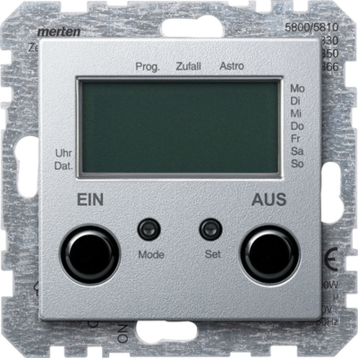 Таймер Merten електронний тижневий алюміній · MERTEN · uk/tajmer-merten-elektronnyj-nedelnyj-alyuminij-mtn586060