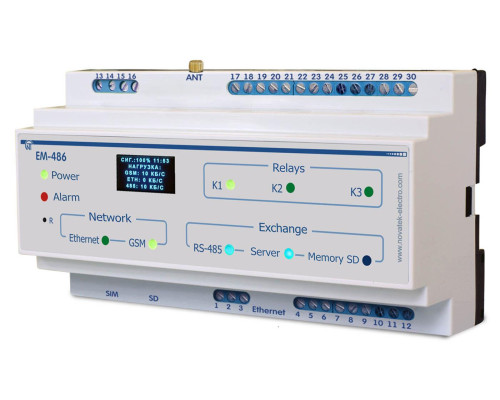 Контролер sms-сповіщення про аварії на modbus-обладнанні em-486