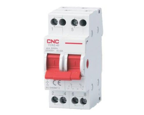 Перемикач навантаження модульний CNC Electric 2P 40А I-0-II (YCBZ-40 2P)