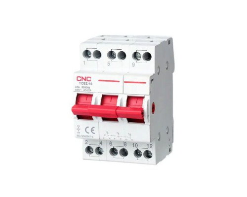 Перемикач навантаження модульний CNC Electric 3P 40А I-0-II (YCBZ-40 3P)