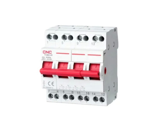 Перемикач навантаження модульний CNC Electric 4P 40А I-0-II (YCBZ-40 4P)