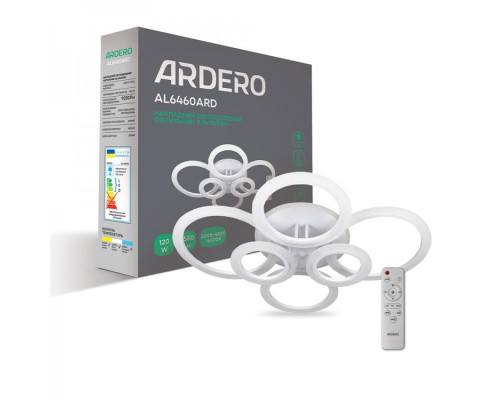 Світлодіодна люстра з пультом Ardero AL6460ARD SOFT R 120Вт 3000-6500К IP20