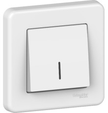 Кнопка Schneider Electric Leona з підсвіткою білий