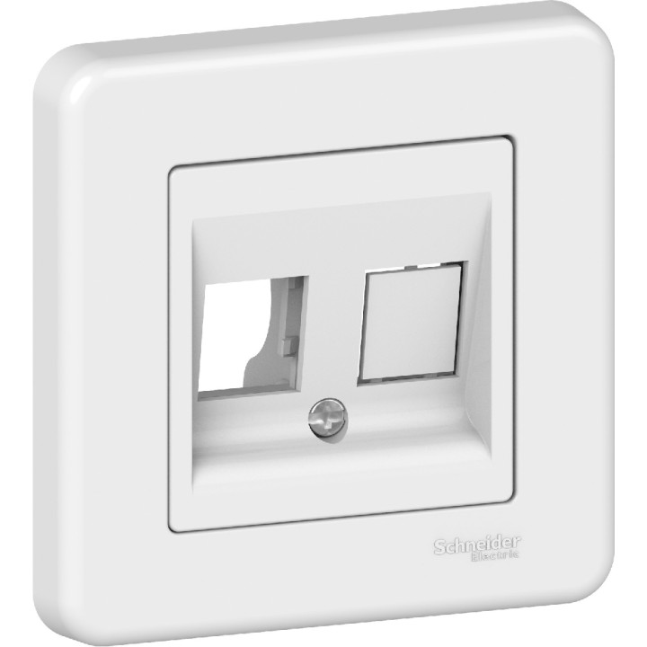 Накладка Schneider Electric Leona RJ45 2 мод. білий · Schneider Electric · uk/nakladka-schneider-electric-leona-rj45-2-mod-belyj-lna440112