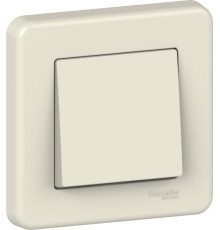 Перемикач Schneider Electric Leona прохідний 1-клавішний крем