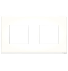 Рамка Schneider Electric Unica New Pure 2-поста матове скло