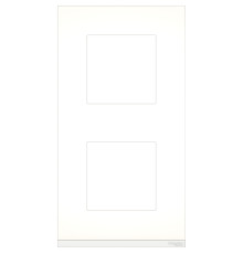 Рамка Schneider Electric Unica New Pure 2-поста вертикалі органів. матове скло