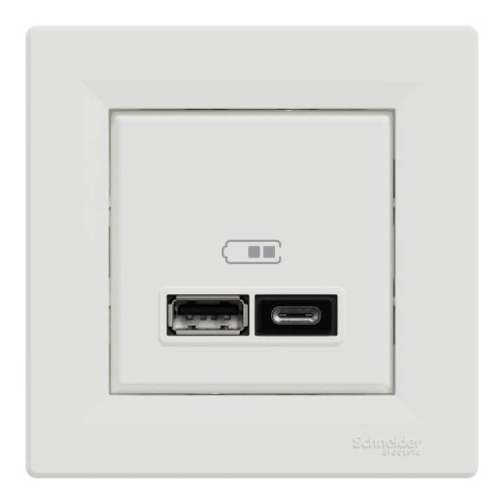 Розетка Schneider Electric Asfora 2xUSB A+C 2.4А біла · Schneider Electric · uk/rozetka-schneider-electric-asfora-2xusb-a-c-2-4a-bila-eph2700