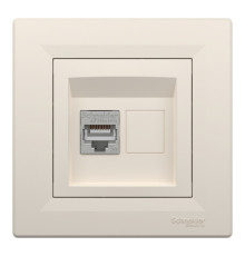 Розетка Schneider Electric Asfora комп'ютерна RJ45 кат. 5е STP кремовий