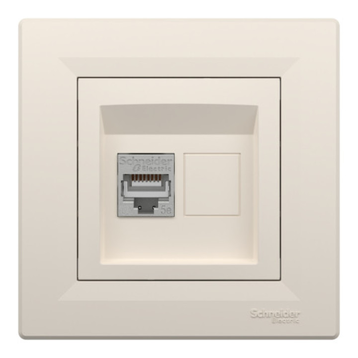 Розетка Schneider Electric Asfora комп'ютерна RJ45 кат. 5е STP кремовий · Schneider Electric · uk/rozetka-schneider-electric-asfora-kompyuternaya-rj45-kat-5e-3