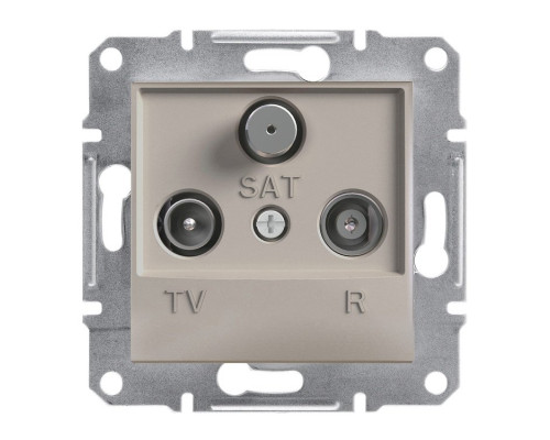 Розетка Schneider Electric Asfora Plus TV-R-SAT прохідна (8 дБ) бронза
