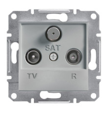 Розетка Schneider Electric Asfora Plus TV-R-SAT прохідна (8 дБ) алюміній