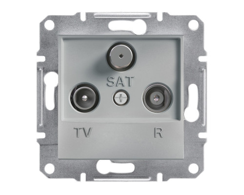 Розетка Schneider Electric Asfora Plus TV-R-SAT прохідна (8 дБ) алюміній