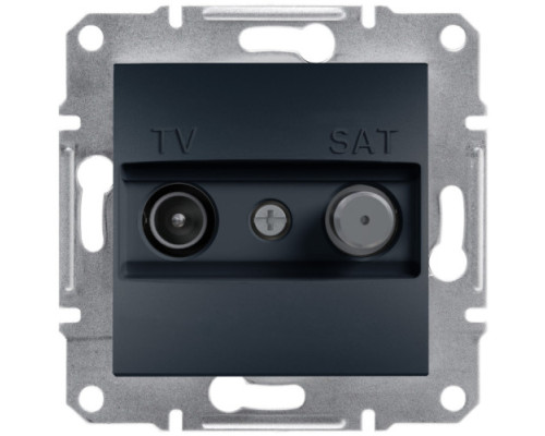 Розетка Schneider Electric Asfora Plus TV-SAT одинарна (1 дБ) антрацит