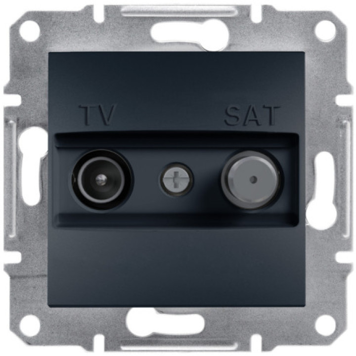 Розетка Schneider Electric Asfora Plus TV-SAT одинарна (1 дБ) антрацит · Schneider Electric · uk/rozetka-schneider-electric-asfora-plus-tv-sat-odinarnaya-1-d-