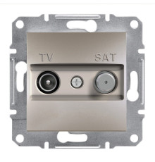 Розетка Schneider Electric Asfora Plus TV-SAT прохідна (4 дБ) бронза