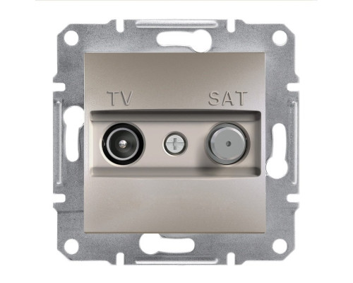 Розетка Schneider Electric Asfora Plus TV-SAT прохідна (4 дБ) бронза