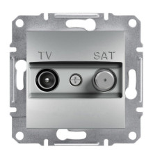 Розетка Schneider Electric Asfora Plus TV-SAT прохідна (8 дБ) алюміній