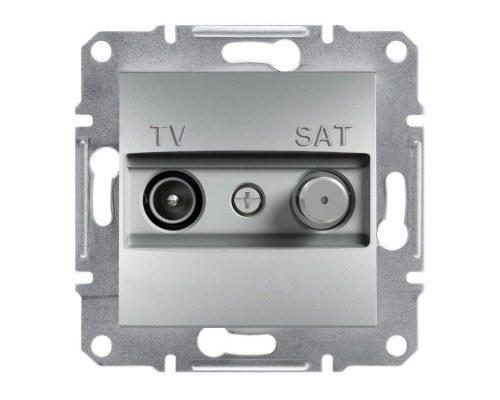 Розетка Schneider Electric Asfora Plus TV-SAT прохідна (8 дБ) алюміній