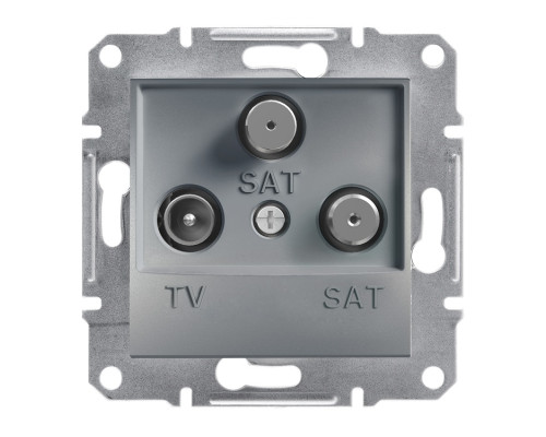 Розетка Schneider Electric Asfora Plus TV-SAT-SAT кінцева (1 дБ) сталь