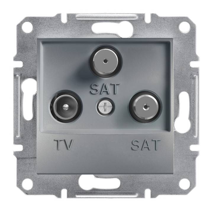 Розетка Schneider Electric Asfora Plus TV-SAT-SAT кінцева (1 дБ) сталь · Schneider Electric · uk/rozetka-schneider-electric-asfora-plus-tv-sat-sat-koncevaya-1