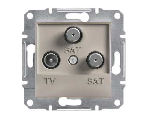 Розетка Schneider Electric Asfora Plus TV-SAT-SAT кінцева (1 дБ) бронза