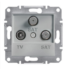 Розетка Schneider Electric Asfora Plus TV-SAT-SAT кінцева (1 дБ) алюміній