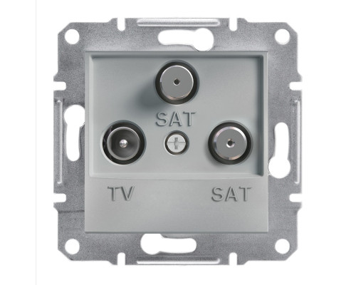 Розетка Schneider Electric Asfora Plus TV-SAT-SAT кінцева (1 дБ) алюміній