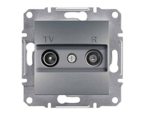 Розетка Schneider Electric Asfora Plus TV/R прохідна (8 дБ) сталь
