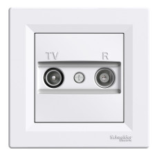 Розетка Schneider Electric Asfora TV/R прохідна (8 дБ) біла