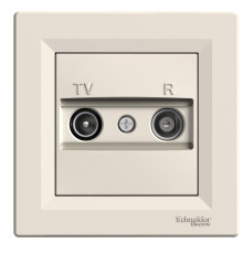 Розетка Schneider Electric Asfora TV/R прохідна (8 дБ) кремовий