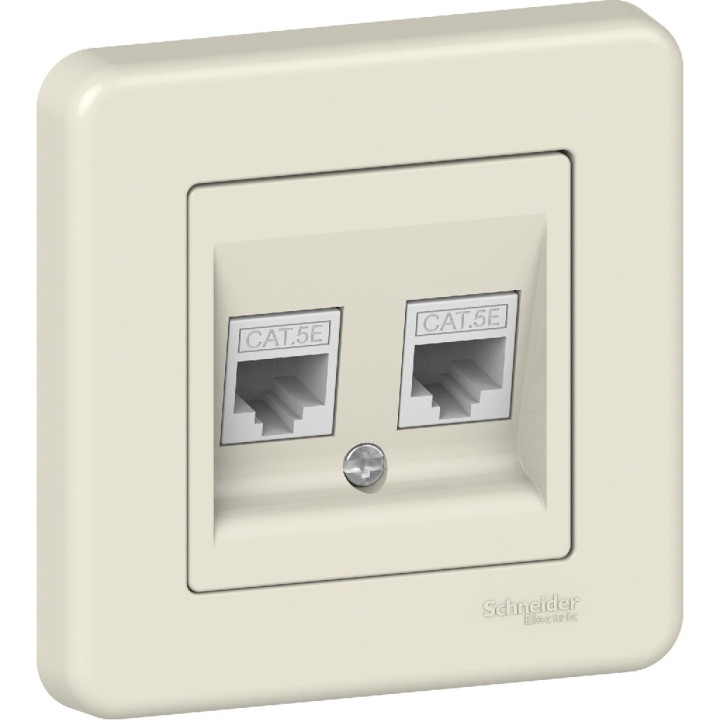 Розетка Schneider Electric Leona 2xRJ45 cat 5e крем · Schneider Electric · uk/rozetka-schneider-electric-leona-2xrj45-cat-5e-krem-lna44001