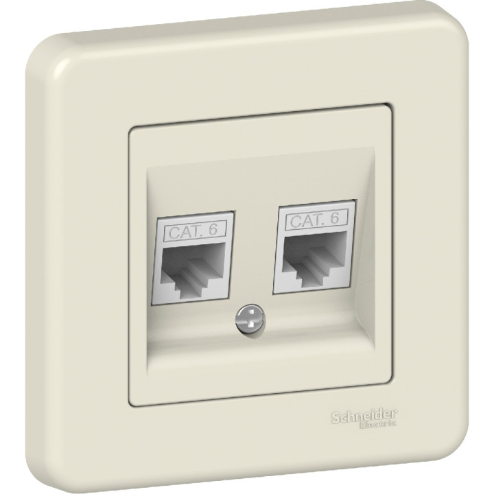 Розетка Schneider Electric Leona 2xRJ45 cat 6 крем · Schneider Electric · uk/rozetka-schneider-electric-leona-2xrj45-cat-6-krem-lna480012