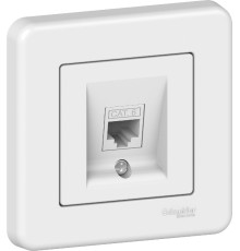 Розетка Schneider Electric Leona RJ45 cat 6 білий
