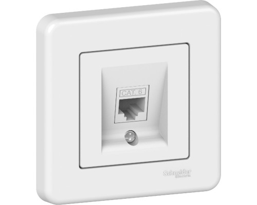 Розетка Schneider Electric Leona RJ45 cat 6 білий