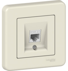 Розетка Schneider Electric Leona RJ45 cat 6 крем