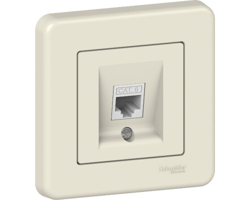 Розетка Schneider Electric Leona RJ45 cat 6 крем