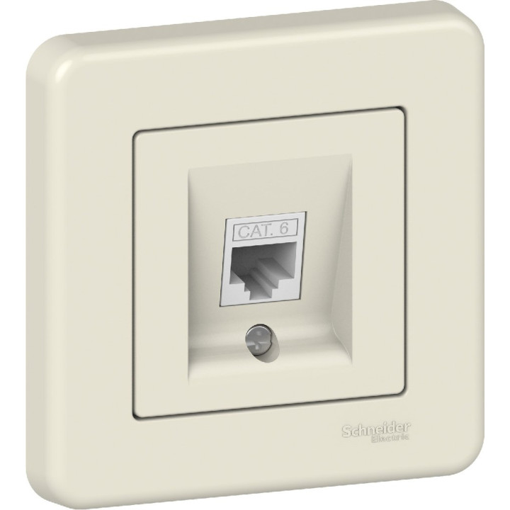 Розетка Schneider Electric Leona RJ45 cat 6 крем · Schneider Electric · uk/rozetka-schneider-electric-leona-rj45-cat-6-krem-lna4700123