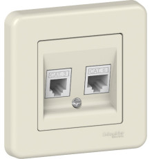 Розетка Schneider Electric Leona RJ45 + RJ11 крем