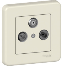 Розетка Schneider Electric Leona TV-R-SAT прохідна крем