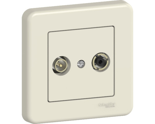 Розетка Schneider Electric Leona TV/R кінцева крем