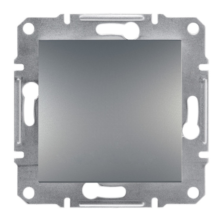 Вимикач Schneider Electric Asfora Plus 1-клавішний 2П сталь · Schneider Electric · uk/vyklyuchatel-schneider-electric-asfora-plus-1-klavishnyj-2p-2