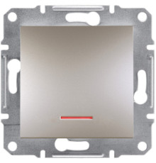 Вимикач Schneider Electric Asfora Plus 1-клавішний з підсвіткою бронза