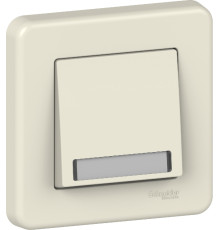 Вимикач Schneider Electric Leona 1-клавішний поле для напису крем