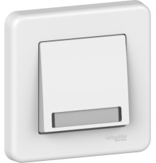Вимикач Schneider Electric Leona 1-клавішний поле для напису білий