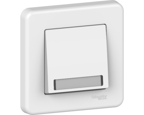 Вимикач Schneider Electric Leona 1-клавішний поле для напису білий