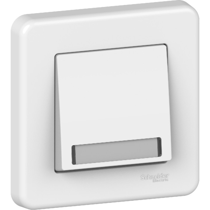 Вимикач Schneider Electric Leona 1-клавішний поле для напису білий · Schneider Electric · uk/vyklyuchatel-schneider-electric-leona-1-klavishnyj-pole-dlya